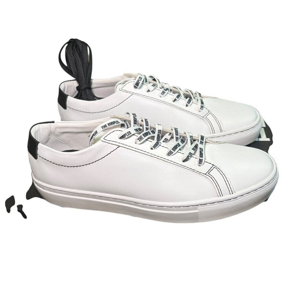 The Kooples White Leather Logo Sneakers Size 40 (US 9) | Extra Laces | Made in P - Picture 7 of 9
